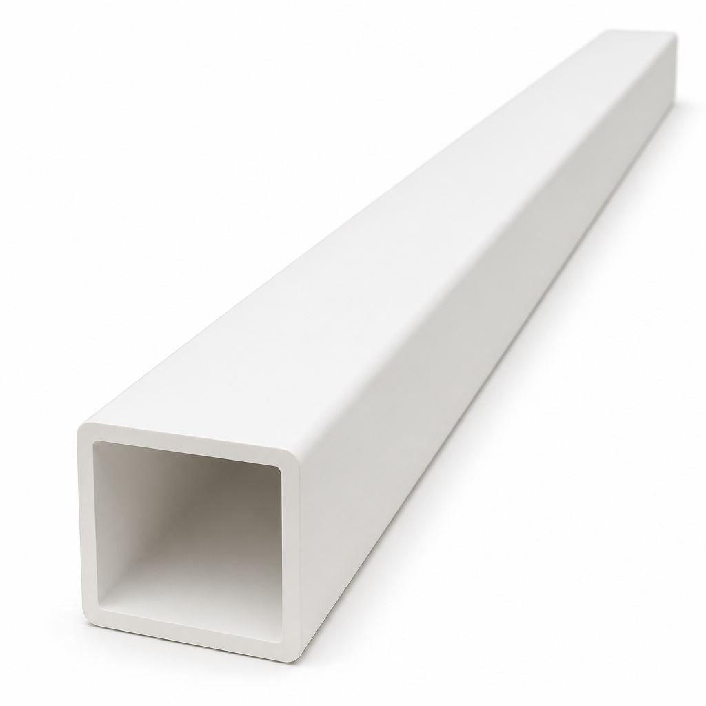 25mm White PVC Box Section 1 Metre Length