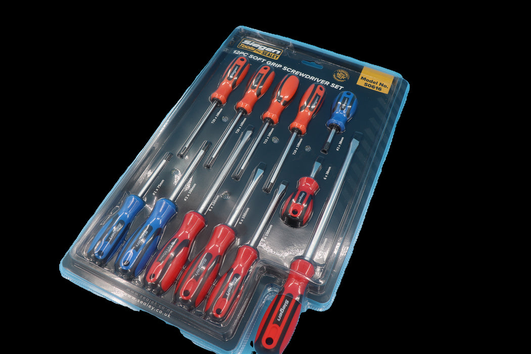 Siegen Soft Grip Screwdriver Set 12pc