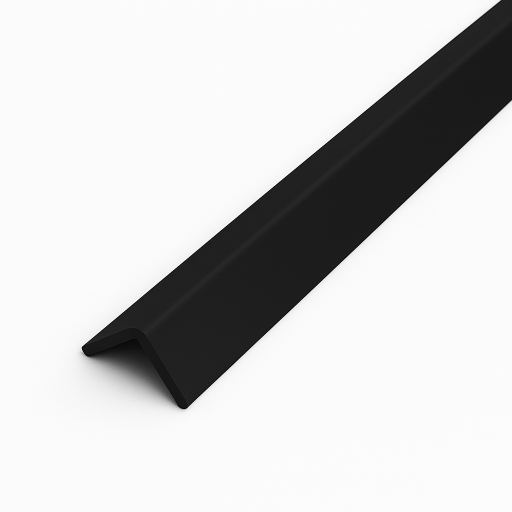 25 Pack Black 1 Metre UPVC Plastic Rigid Angle 10 x 10mm Corner Cover Trim 90 Degree