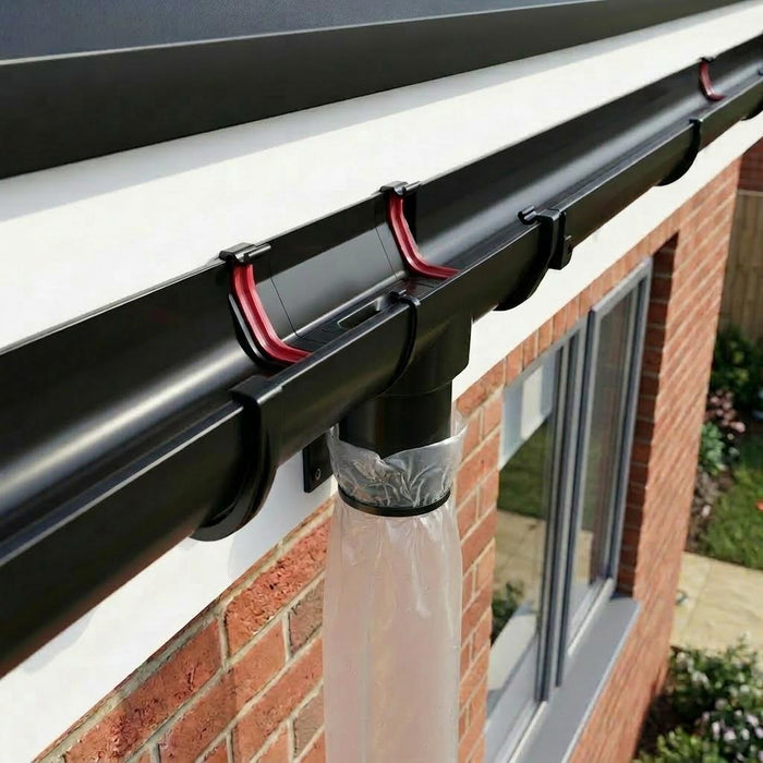 15m Squareline Gutter Running Outlet Kit