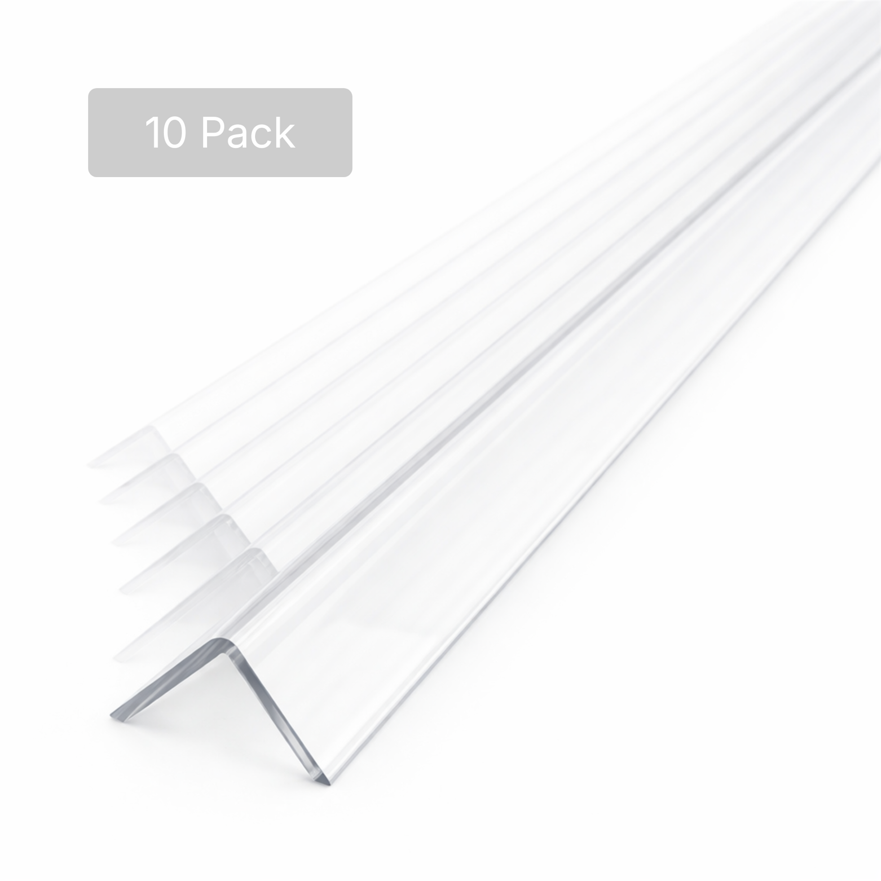 10 x 40x40mm Clear Angles x 1 meter