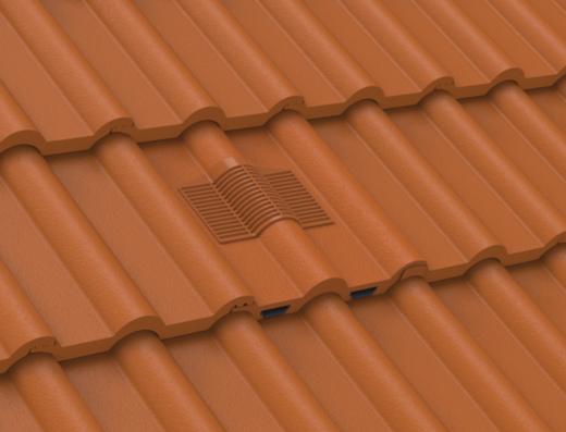 Manthorpe Antique Red Double Roman Roof Tile Vent & Adapter / Marley Ludlow Redland Sandtoft