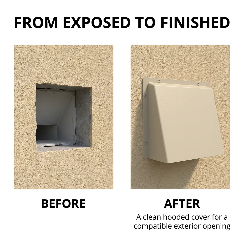 Hooded Cowl Vent Covers for Air Bricks Grilles Extractors Vents
