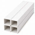 4 x 50mm White PVC Box Section 1 Metre Length