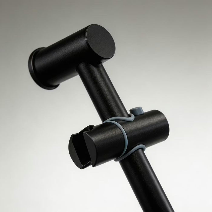 Kartell Nero Matte Black Shower Rail Single Unit