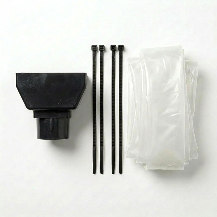 Black 30m Squared Gutter Stop End Outlet Kit 114mm