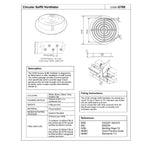 Plastic Round Soffit Air Vents | UV Resistant UPVC Push-in Roof