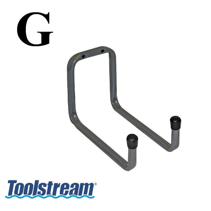 Wall Mounted 180mm Double Tool / Bike Storage Hook for Garages sheds & Workshops