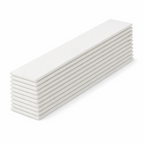 10 x 75mm White PVC Flat Bar x 1 Metre
