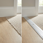 Aluminium Vinyl Edge Floor Transition Strip, 28mm x 6mm x 89.5cm DIY Low Profile Floor Trim for Finishing and Edge Protection