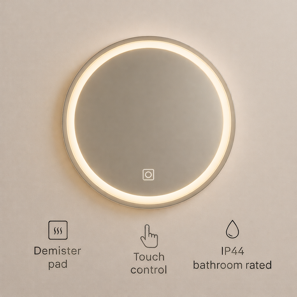 Kartell K-Vit VISTA 600mm LED Bathroom Mirror