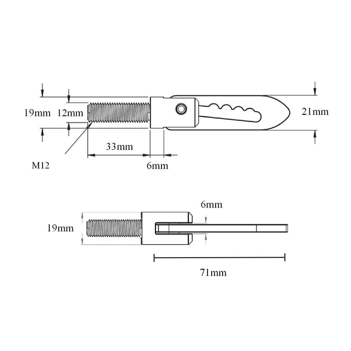 2 x Antiluce Fasteners 33mm Drop Lock Bolt On Catch for Trailers & Tailgates