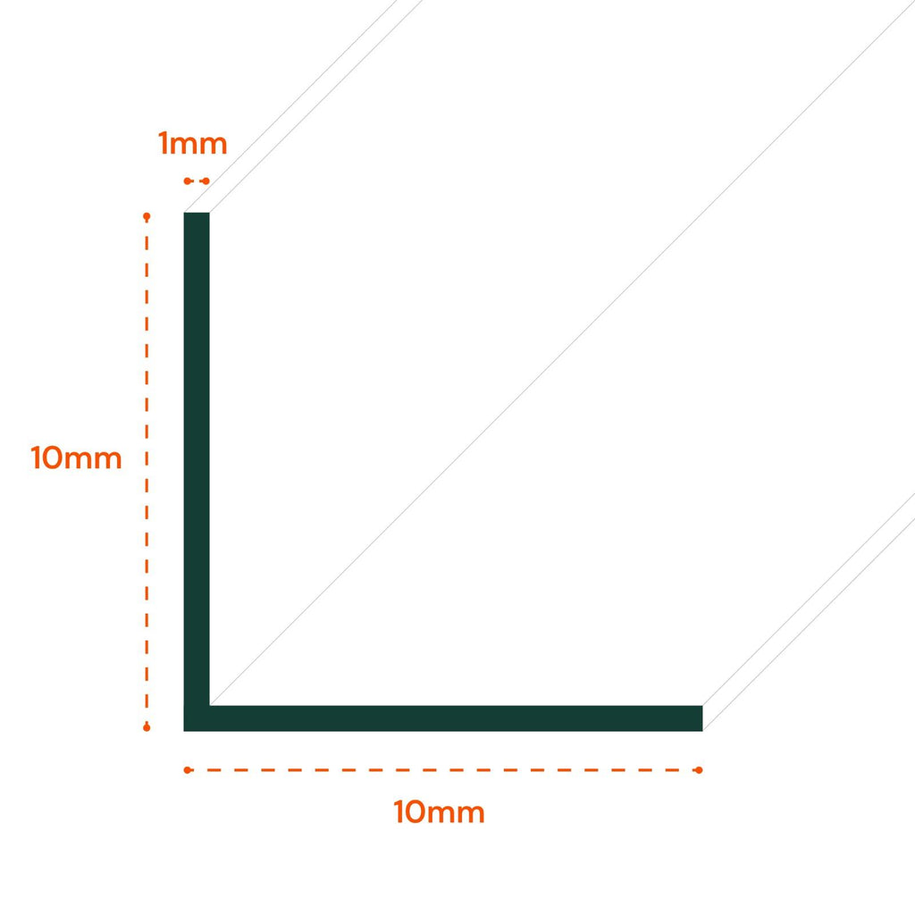 Anthracite Grey 1 Metre UPVC Plastic Rigid Angle 10 x 10mm Corner Cover Trim 90 Degree