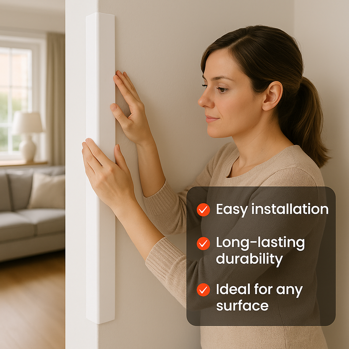 White Unequal Angle 50mm x 25mm x 1  Metre