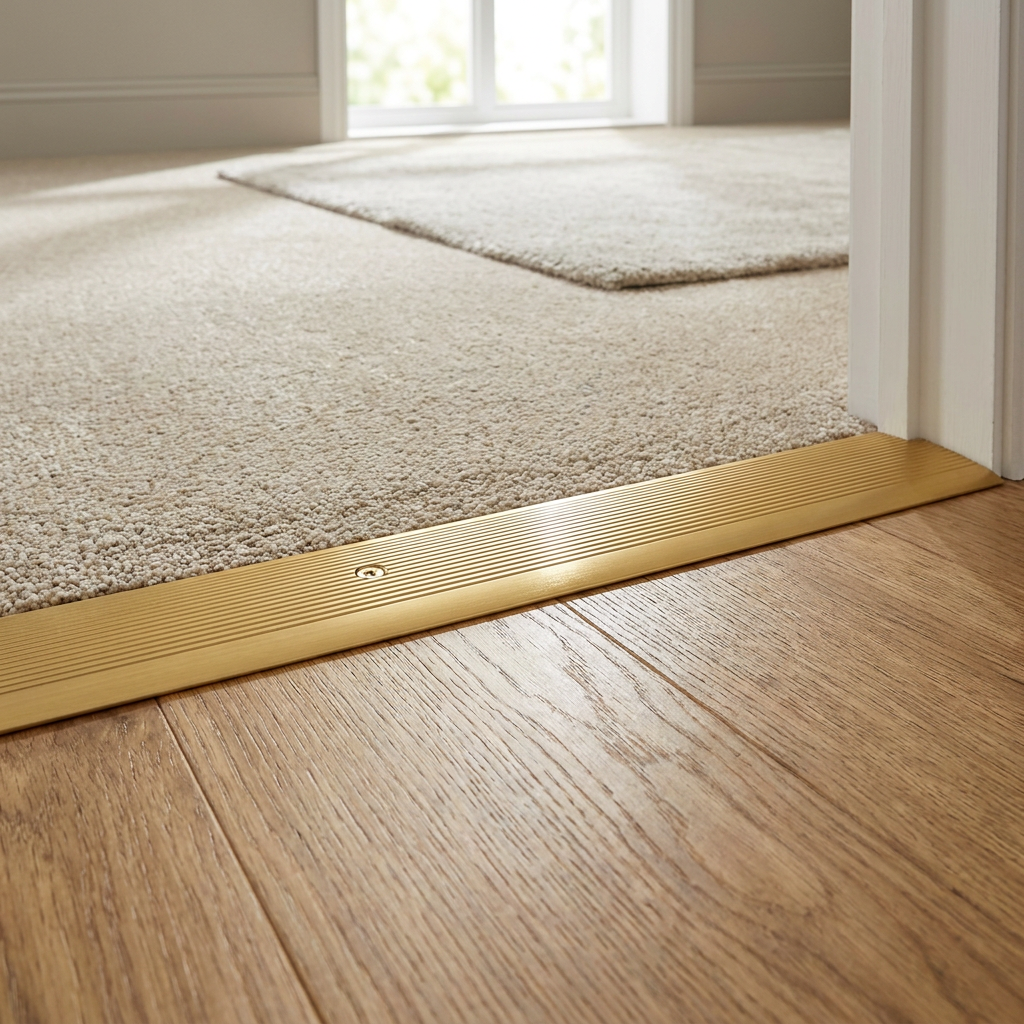 5 x Gold Carpet Cover Transition Strip 89.5cm x 37mm