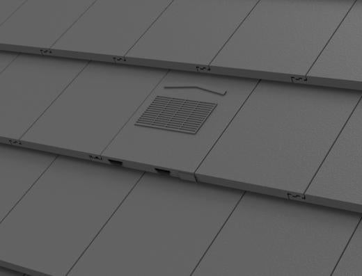 Thin Leading Edge Roof Tile Vent - Grey