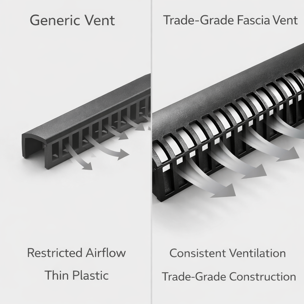 30 x Over Fascia Vents 1 Metre x 25mm