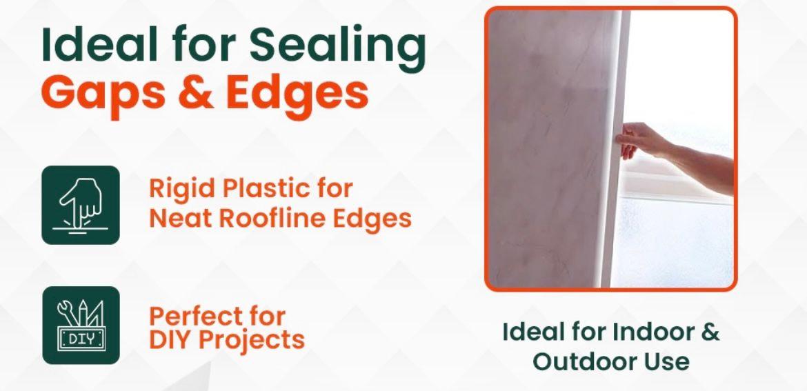 White Rigid Angle 10mm x 10mm x 1  Metre