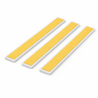 3 x 38mm White Adhesive Taped PVC Flat Bar x 1 Metre