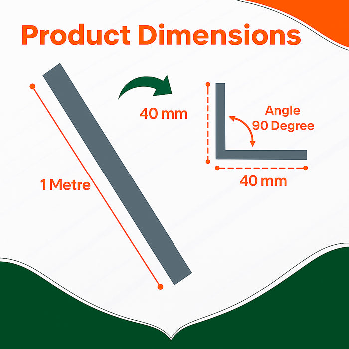 1 x Anthracite Grey Rigid Angle 40mm x 40mm x 1  Metre  ^