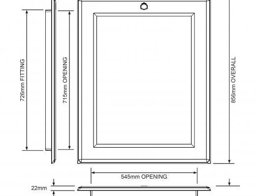 Manthorpe Loft Hinged Access Door GL250-015-PU