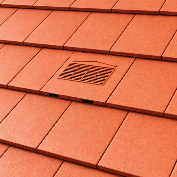 Non-Profile Roof Tile Vent - Brown (With Pipe Adapter)