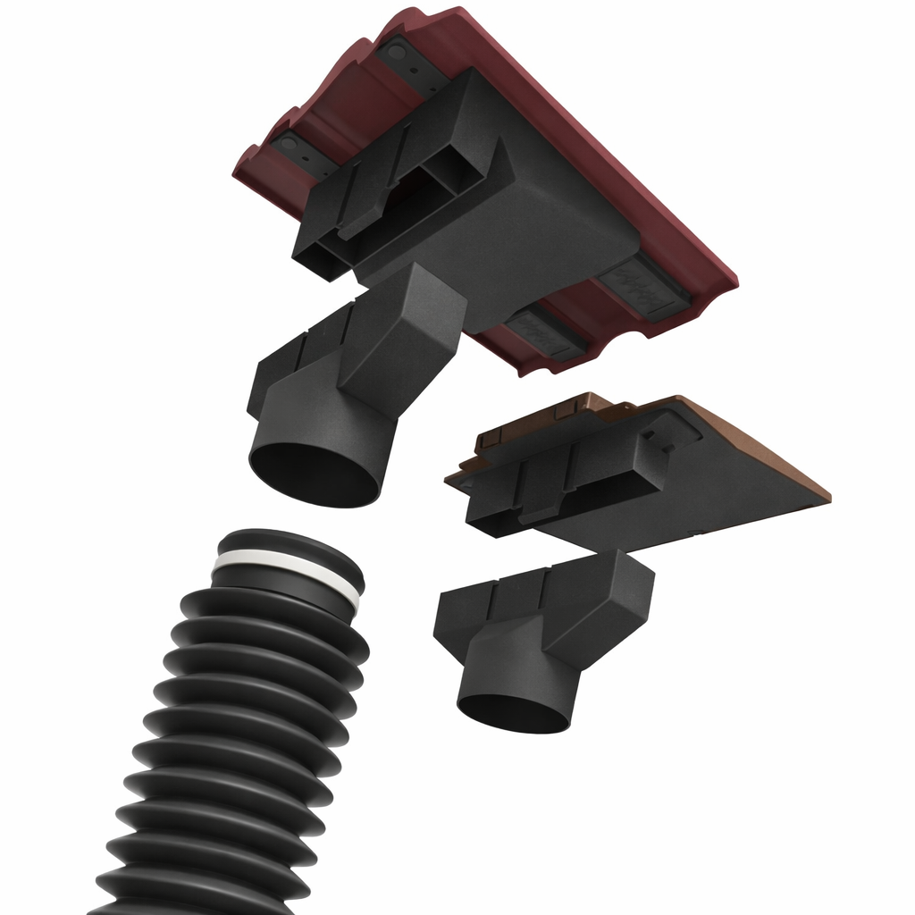 Timloc Grey Double Pantile Roof Tile Vent with Adapter
