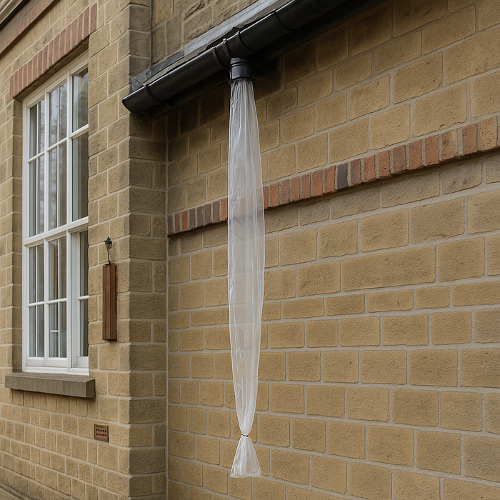 10 Metre Temporary Rainwater Downpipe 4 Inch 250 Gauge Kit for Gutter Outlets Storm Water Drainage