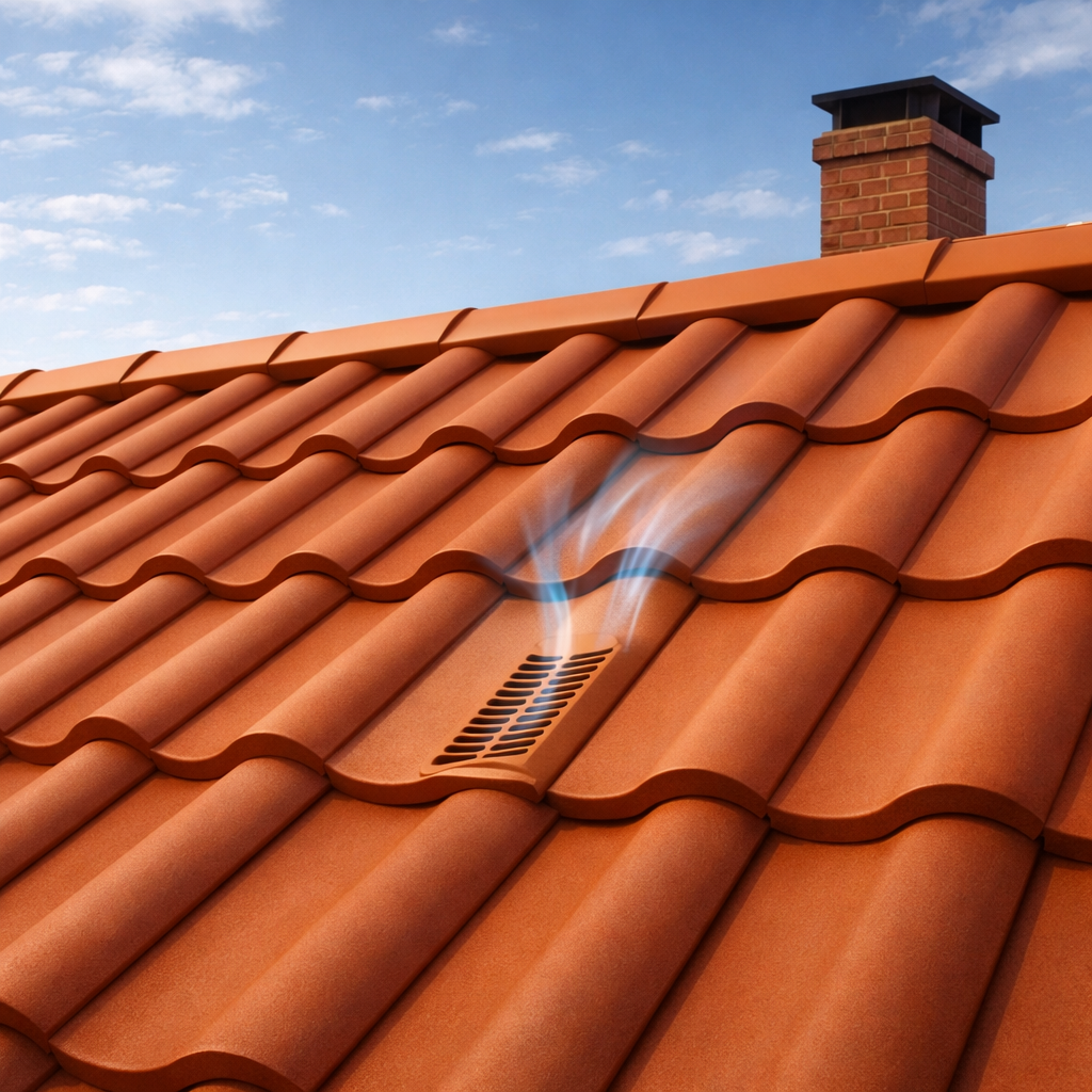 Timloc Brown Single Pantile Roof Tile Vent with Adapter