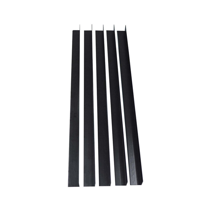 5 x Black Rigid Angle – 10mm x 10mm x 1 Metre PVC Corner Trim