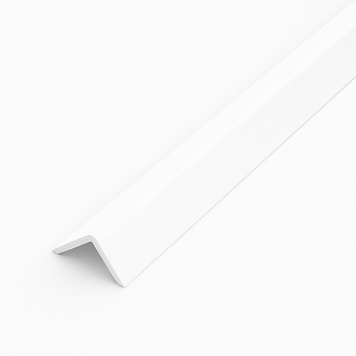 20 Pack White 1 Metre UPVC Plastic Rigid Angle 50 x 50mm Corner Cover Trim 90 Degree