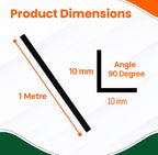 3 Pack - White Rigid Angle Trim - 10mm x 10mm x 1 Metre - PVC Corner Protector