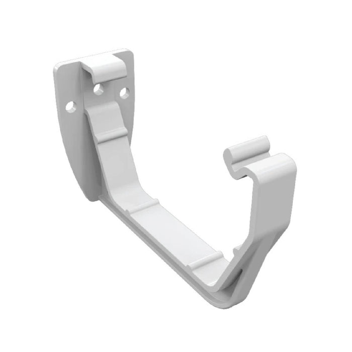 5 x White Square Fascia Gutter Brackets, Freeflow 114mm Rain Water Systems