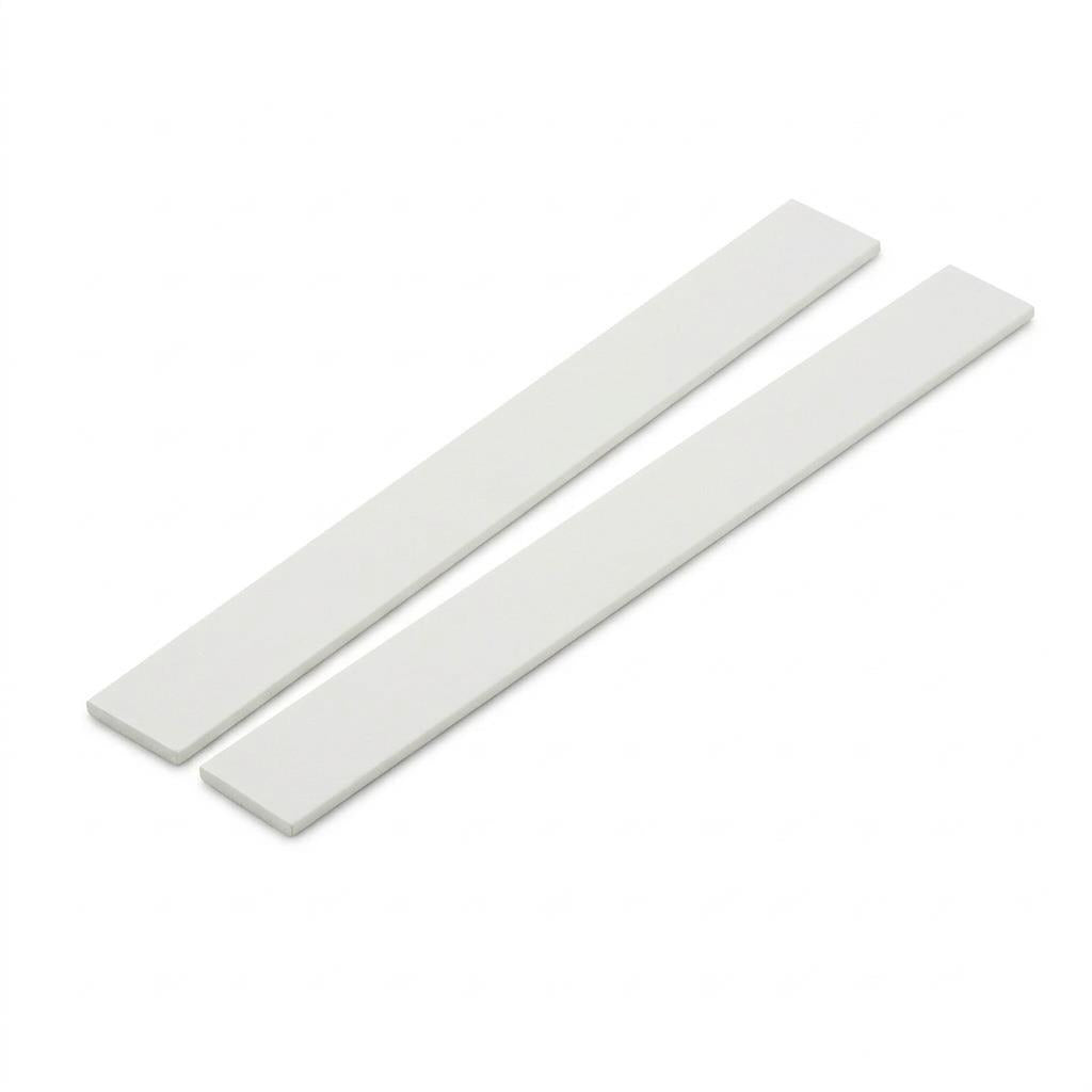 2 x 38mm White PVC Flat Bar x 1 Metre