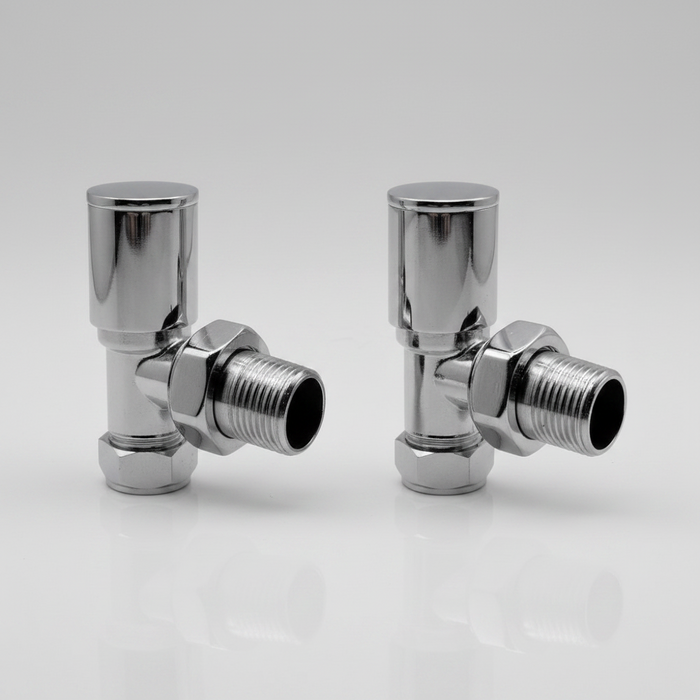 Chrome Radiator Valve Angled 15mm