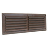 9" x 3" Brown Plastic Louvre Air Vent Grille with Removable Flyscreen Cover
