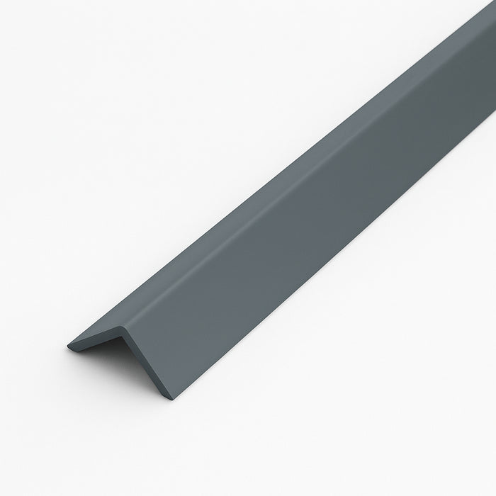10 Pack Grey 1 Metre UPVC Plastic Rigid Angle 25 x 25mm Corner Cover Trim 90 Degree