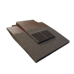 Manthorpe Granulated Antique Brown Plain Tile Vent with Adaptor Kit for Clay and Concrete Roofs