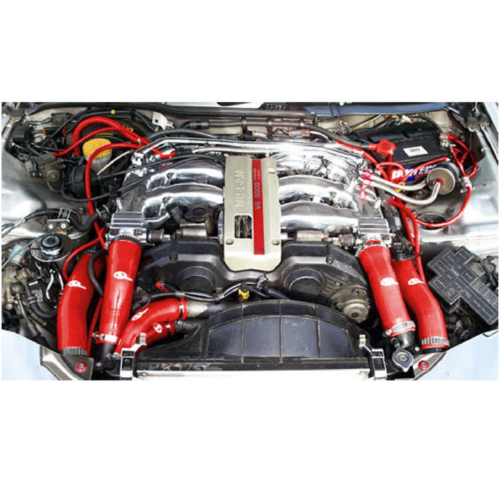 Nissan Skyline R33  GTS T  RB25 DET  Engine Bay Red Silicone Hose Dress Up Kit   (0504) ^^