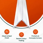 2 x 40x40mm Clear Angles x 1 meter