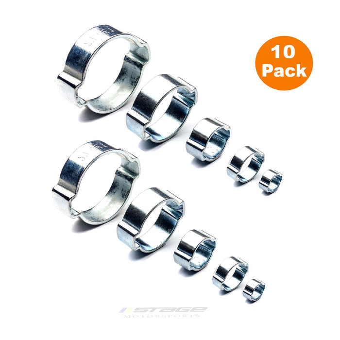 10 x W1 Double Ear Clamps  [ 9 - 11mm ]       (0122) ^^