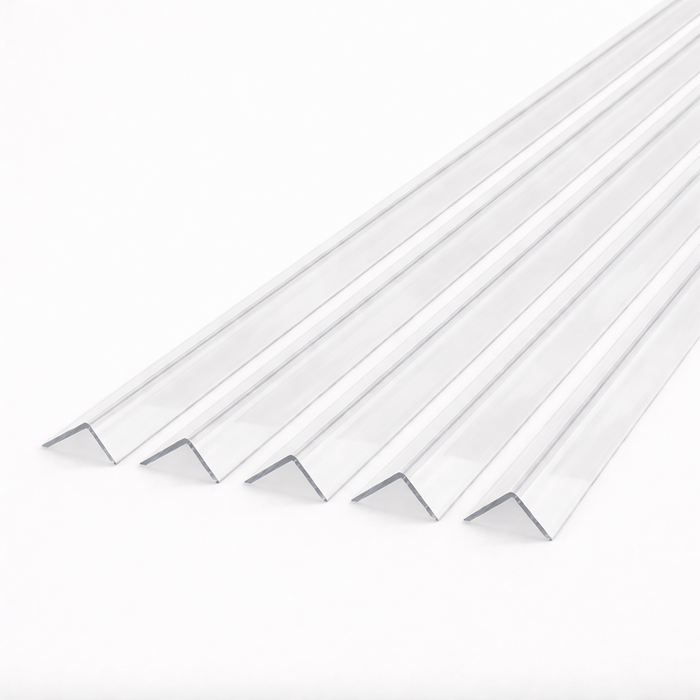 5 x 20x20mm Clear Angles x 1 Metre