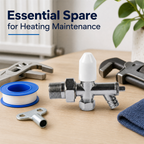 4 x 10mm Drain Off Valve Chrome - 1/2" BSP Radiator Drain Cock with White Handle & Hose Tail
