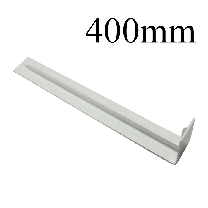 Large Plastic Fascia Board Straight Butt Joint White 400mm Square Edge Profile