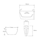 10 x White Square Fascia Gutter Brackets, Freeflow 114mm Rain Water Systems