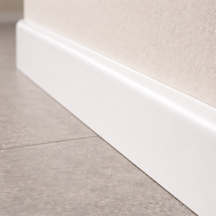 2 Pack White uPVC D-Mould Trim 65mm x 1m