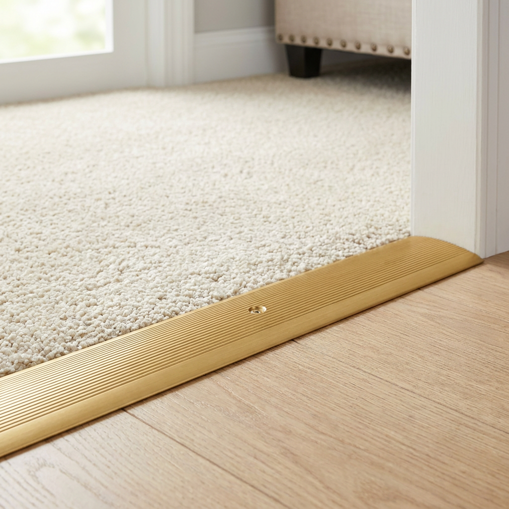 2 x Gold Carpet Cover Transition Strip 89.5cm x 37mm