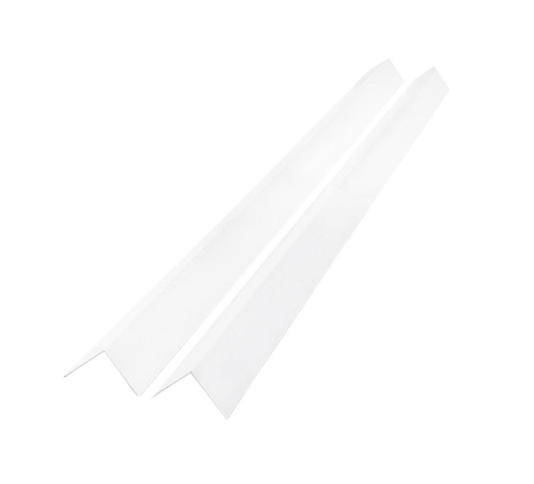 2 Pack White PVC Plastic Corner Trim - 10mm x 10mm x 1Metre