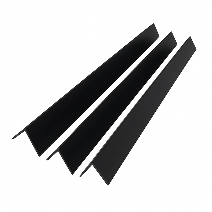 3x Black Rigid Angle – 40mm x 40mm x 1m PVC Corner Trim