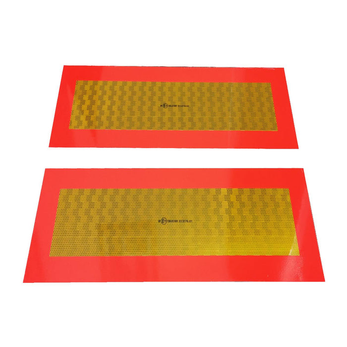 2 x  Aluminium UK Standard Rear Vehicle Marker Boards, ECE70, Size: 565 x 195mm